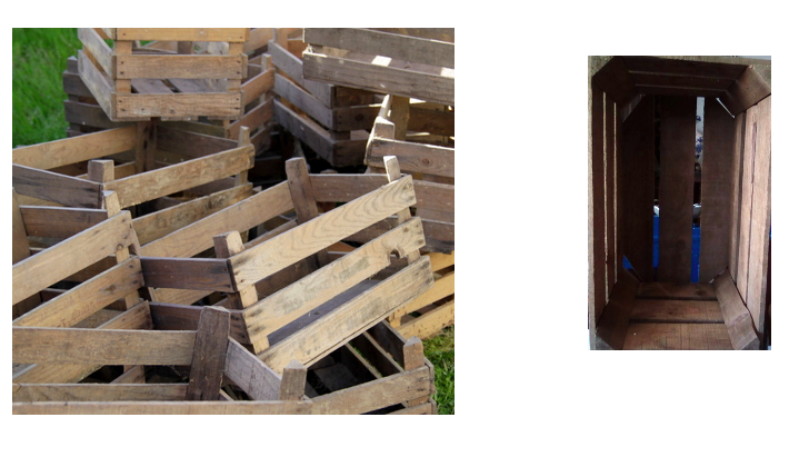 Caixas de madeira e a orientação em que vai ser usada
