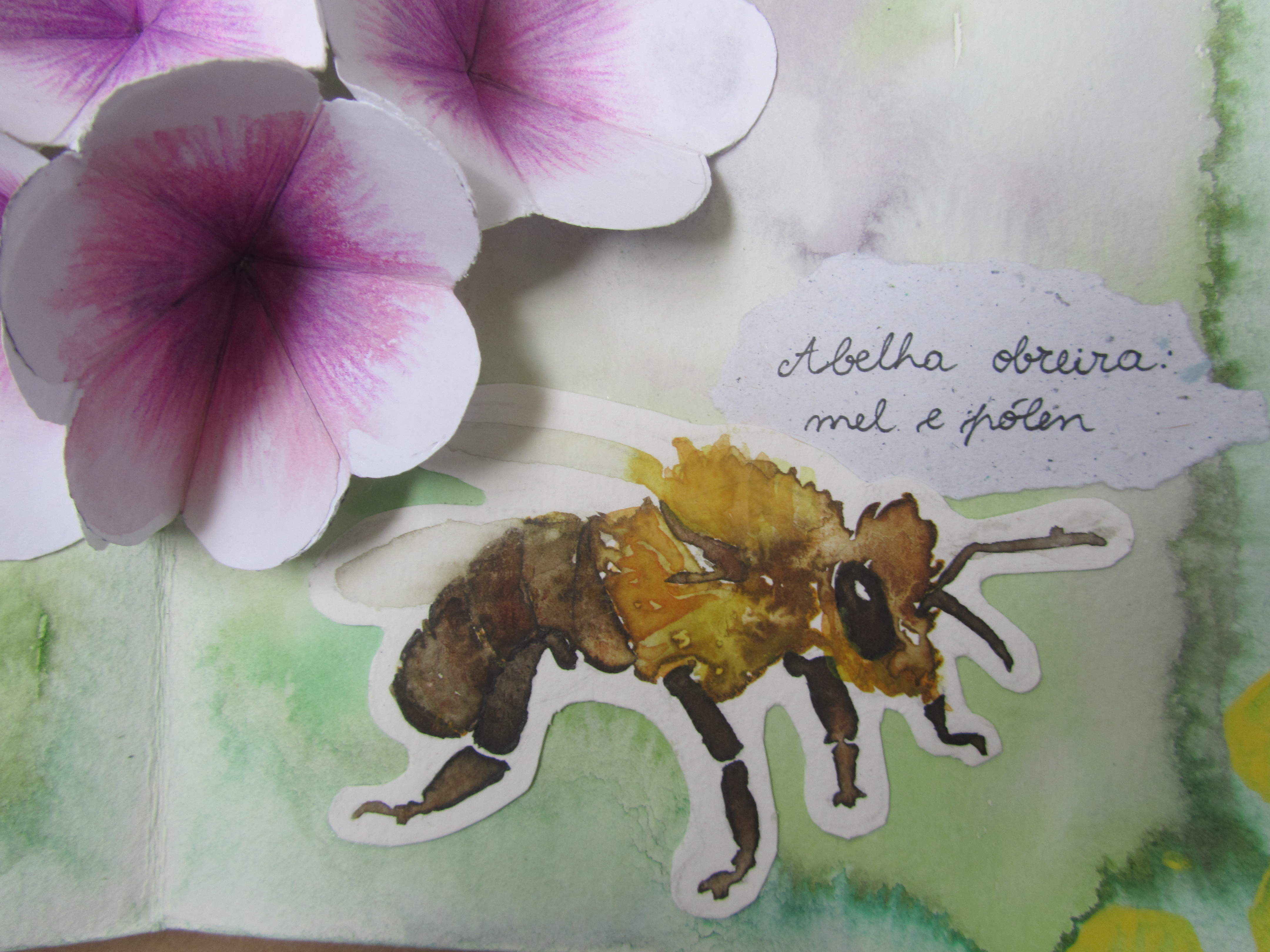 abelha obreira (aguarela)