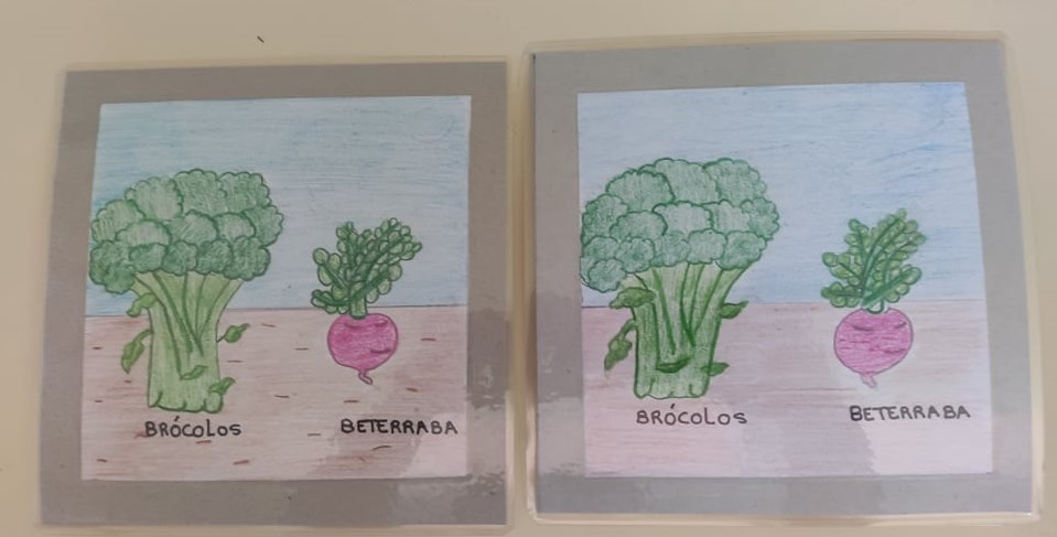 Peça do jogo de memória - consociação brócolos/beterraba