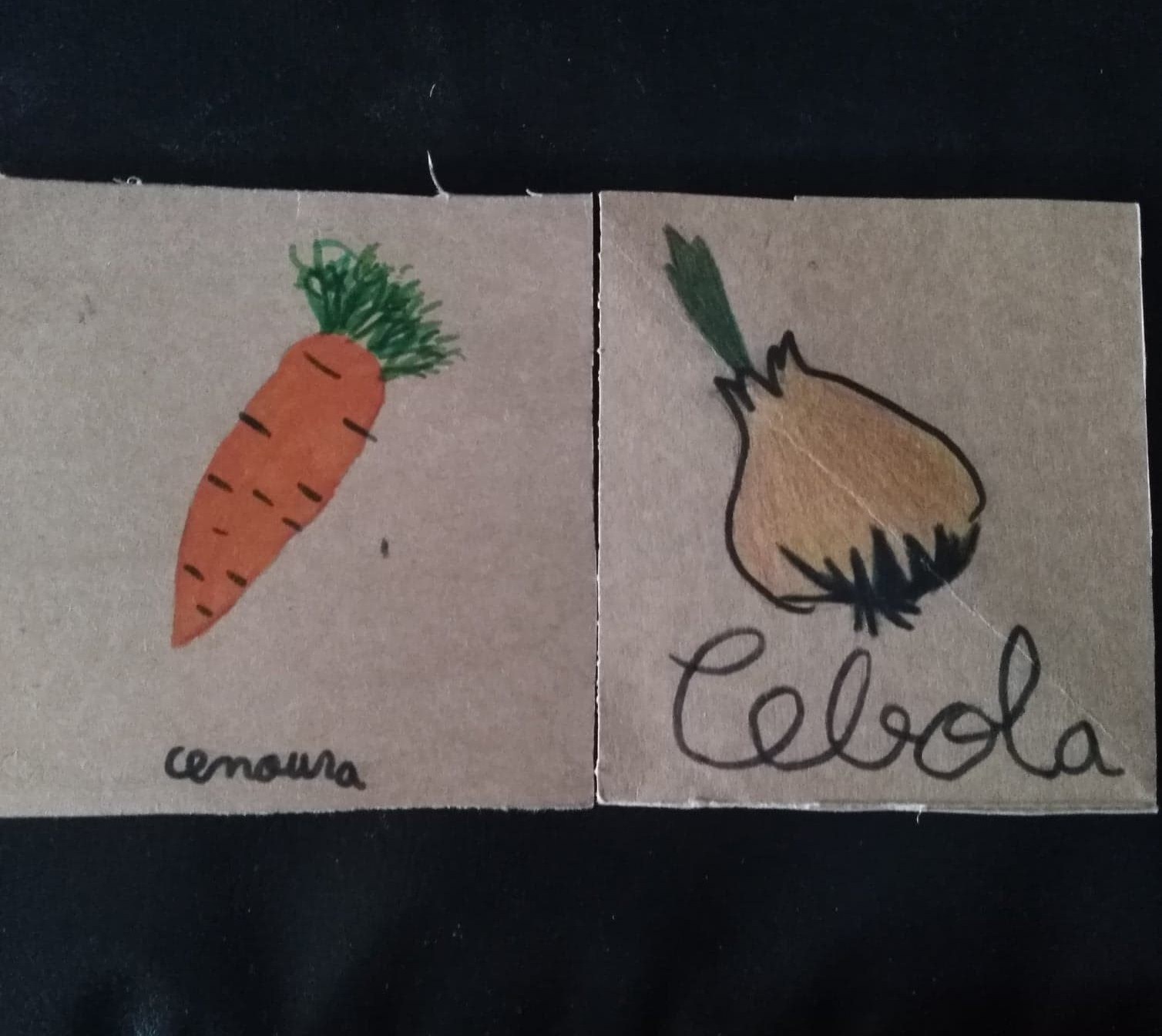 Cenoura com cebola- pares